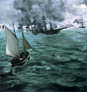 Edouard Manet The Battle of the Kearsarge and the Alabama oil painting picture